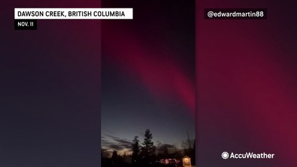 Northern lights shine in the sky across much of the US