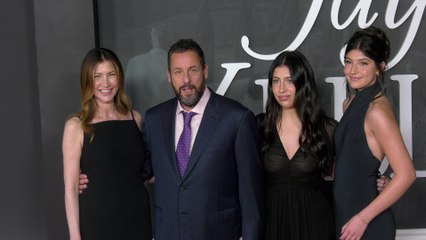 Adam Sandler and his family attend the red carpet premiere of Netflix's "Jay Kelly" in Los Angeles
