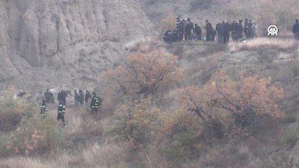 Gürcistan sınırında düşen askeri kargo uçağının enkazında incelemelere başlandı