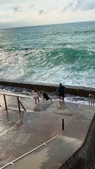 😂🌊 When the Ocean Says "Nope, You're Not Leaving!" - Close Call with a Rogue Wave! ⚠️