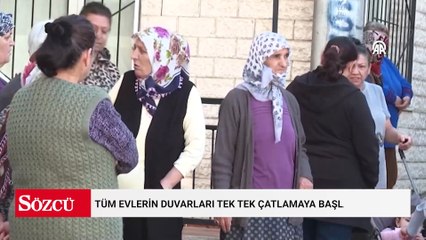 İzmir'de korkutan manzara: Tüm evlerin duvarları tek tek çatlamaya başladı
