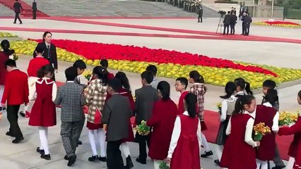 Los reyes de España son recibidos en el Gran Palacio del Pueblo en Pekín