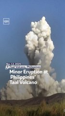 Minor Eruption At Philippines’ Taal Volcano