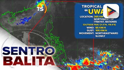 Bagyong #UwanPH, isa na lang Tropical Storm; Signal No. 1, nakataas pa rin sa ilang bahagi ng extreme Northern Luzon