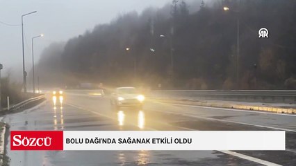 Bolu Dağı'nda sağanak etkili oldu