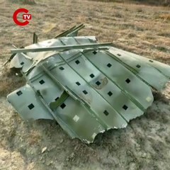 Gürcistan'da düşen TSK'ya ait kargo uçağının parçalarından yeni görüntüler