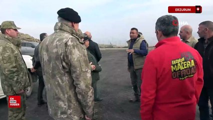 Erzurum'da şehit arkadaşlarının hatırasına 2 bin 400 rakımlı tepeye ağaç diktiler