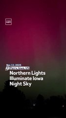 Northern Lights Illuminate Iowa Night Sky