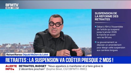Suspension de la réforme des retraites: Richard Ramos (Modem) dénonce "un renoncement"
