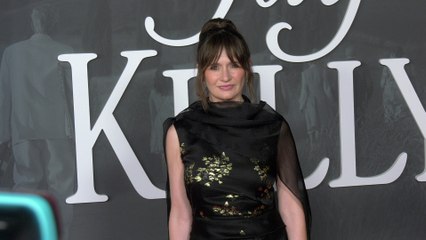 Emily Mortimer attends the red carpet premiere of Netflix's "Jay Kelly" in Los Angeles