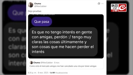 Insólito: invitó a una chica a salir y ella le canceló la cita... ¡por tener muchas amigas!