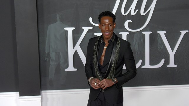 Joshua Uduma attends the red carpet premiere of Netflix's Jay Kelly in Los Angeles