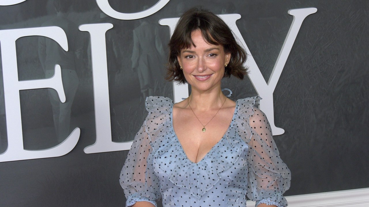 Milana Vayntrub attends the red carpet premiere of Netflix's "Jay Kelly" in Los Angeles