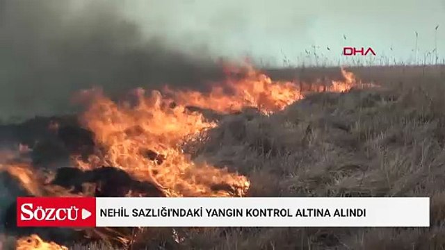 4 gün boyunca alev alev yandı! Nehil Sazlığı'ndaki yangın kontrol altına alındı