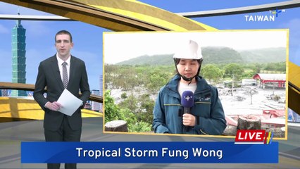 Eastern Taiwan Village Inundated as Tropical Storm Fung Wong Approaches