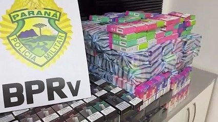Contrabando de aproximadamente R$ 350 mil em cigarros eletrônicos é apreendido na Br 277 em Cascavel