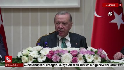 Cumhurbaşkanı Erdoğan, Dünya Ahıskalı Türkler Birliği heyetini kabul etti