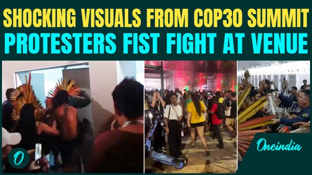 COP30 Summit Violent Protest in Brazil | Indigenous Protesters Barge into Venue, clash with security