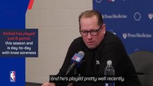 Nurse gives update on injured Sixers stars Embiid and George
