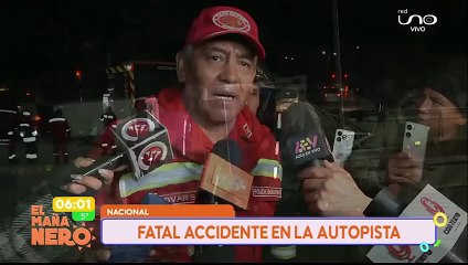 Trágico accidente en la autopista La Paz  El Alto