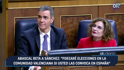 Abascal reta a Sánchez: "Forzaré elecciones en la Comunidad Valenciana si usted las convoca en España"
