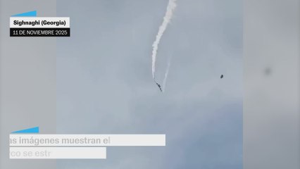 Las imágenes del momento en que un avión militar turco se estrelló en Georgia