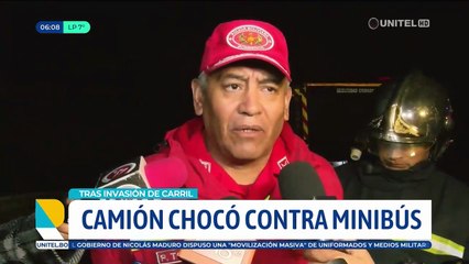 La tragedia en la autopista de La Paz sucedió cerca de la “curva del diablo”; hay cuatro muertos, el minibús fue aplastado