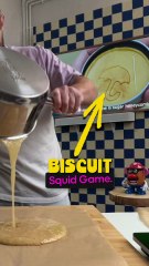 Le biscuit de Squid Game MAIS version géante #squidgame #biscuit #dalgona #foodchallenge #defi