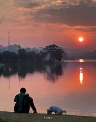 Sunset 🌇 🌇 in water 🌊 view