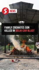 Grieving family cremates dead son from Delhi's car explosion