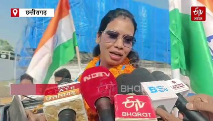 महिला क्रिकेट वर्ल्ड कप विजेता टीम की फिजियोथेरेपिस्ट आकांक्षा का कवर्धा में स्वागत