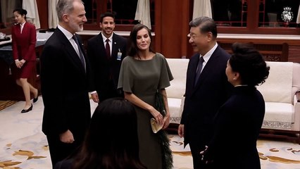 Los reyes cenan con el presidente de China y la primera dama en Pekín