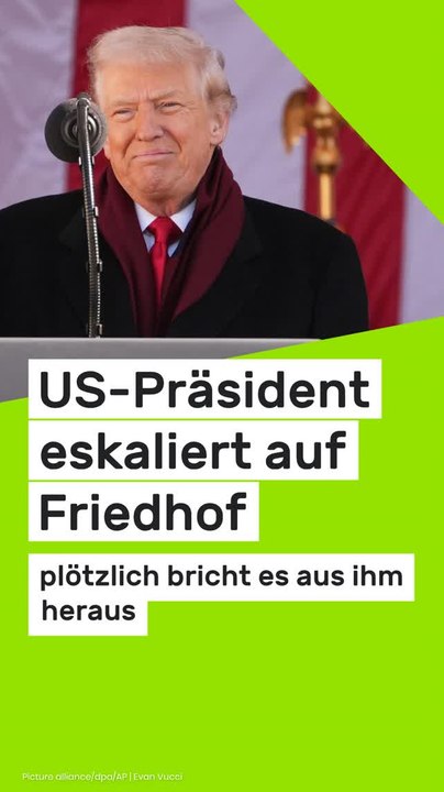 No Glomex Donald Trump: US-Präsident eskaliert auf Friedhof - plötzlich bricht es aus ihm heraus