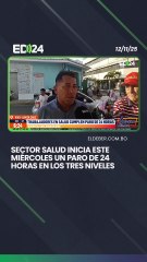 Sector salud inicia este miércoles un paro de 24 horas en los tres niveles