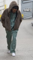 Jalen Brunson and Ja Morant arriving at game tonight