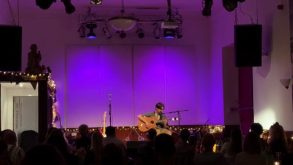 Watch as Manx artist Rob Harding takes to the stage debuting his original music to a live audience