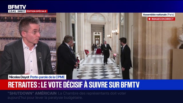 Vers une suspension de la réforme des retraites? Pour les entreprises, ça envoie un signe catastrophique , estime le porte-parole de la CPME