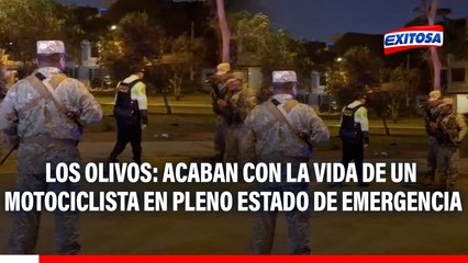 Los Olivos: Acaban con la vida de un motociclista en pleno estado de emergencia