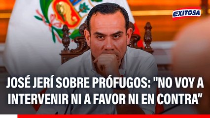 José Jerí sobre prófugos: "No voy a intervenir ni a favor ni en contra, eso es una decisión propia de la Policía"