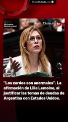 "Los zurdos son anormales". La afirmación de Lilia Lemoine, al justificar las tomas de deudas de Argentina con Estados Unidos.
