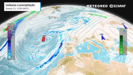 Depressão Cláudia deverá causar mau tempo em Portugal nos próximos dias, esperando-se precipitação e vento, por vezes, forte.
