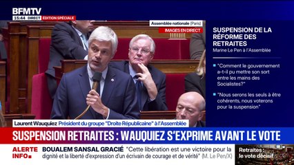 Laurent Wauquiez: "Dans un pays qui est ruiné, suspendre la réforme des retraites est illusoire"