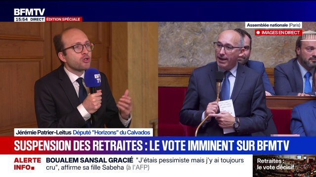 Suspension de la réforme des retraites: Ça met en risque la viabilité de ce système , estime Jérémie Patrier-Leitus (Horizons)