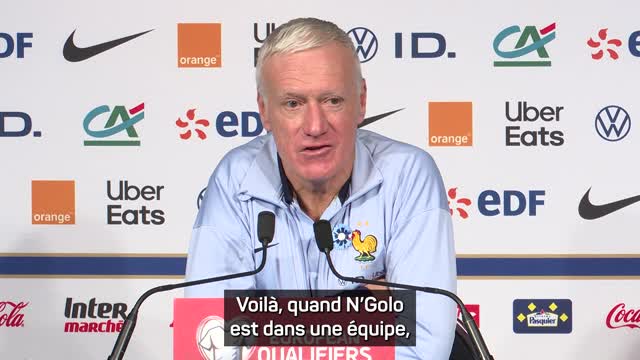 Bleus - Deschamps : "Kanté est toujours à son meilleur niveau"