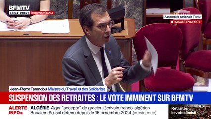Jean-Pierre Farandou, ministre du Travail: "Cette suspension [de la réforme des retraites] est un élément nécessaire de la stabilité"