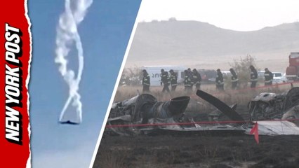 Watch the moment plane falls from the sky, killing 20 Turkish soldiers