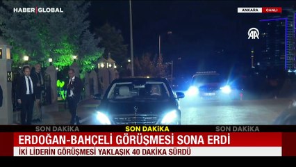 Cumhurbaşkanı Erdoğan ile Bahçeli görüşmesi sona erdi