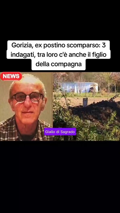 Gorizia, ex postino scomparso: 3 indagati, tra loro c'è anche il figlio della compagna .#gorizia #daytime #tiktoknews #perteeeee #socialnews #italiatiktok #giallo #cronaca #tg #news #ansa