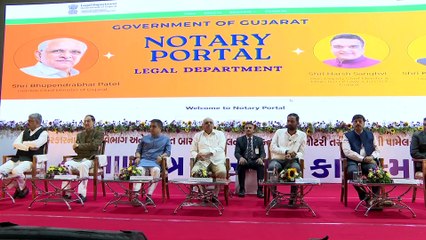 #GANDHINAGAR #GUJARAT CM DISTRIBUTES CERTIFICATES TO THE NEWLY APPOINTED NOTARIES AT GNLU