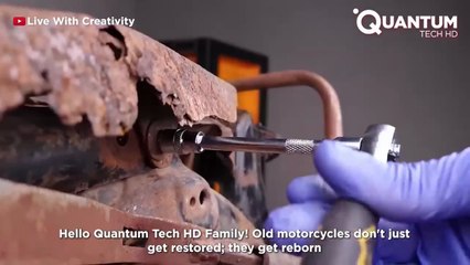 Man Restores 40-Years-Old Classic Motorcycle Back to New ｜ Start to Finish by @LiveWithCreativity (1)